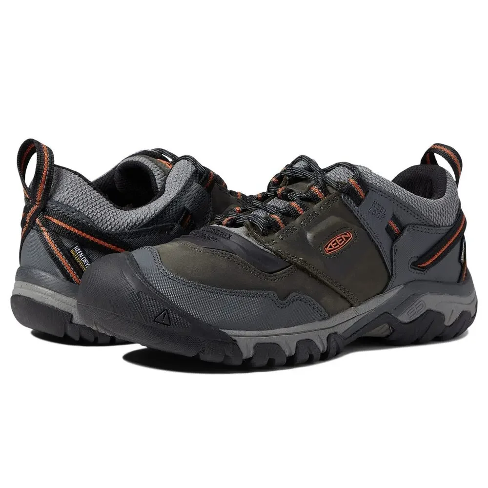 KEEN MEN'S RIDGE FLEX LOW HEIGHT WATERPROOF HIKING BOOTS, 8 US